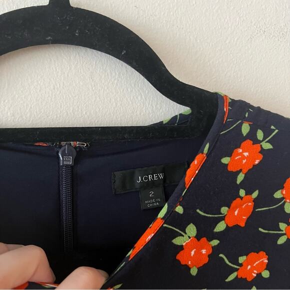 J. Crew Flowy Tiered Midi Dress in Poppy Fields Floral Print - Picture 5 of 7